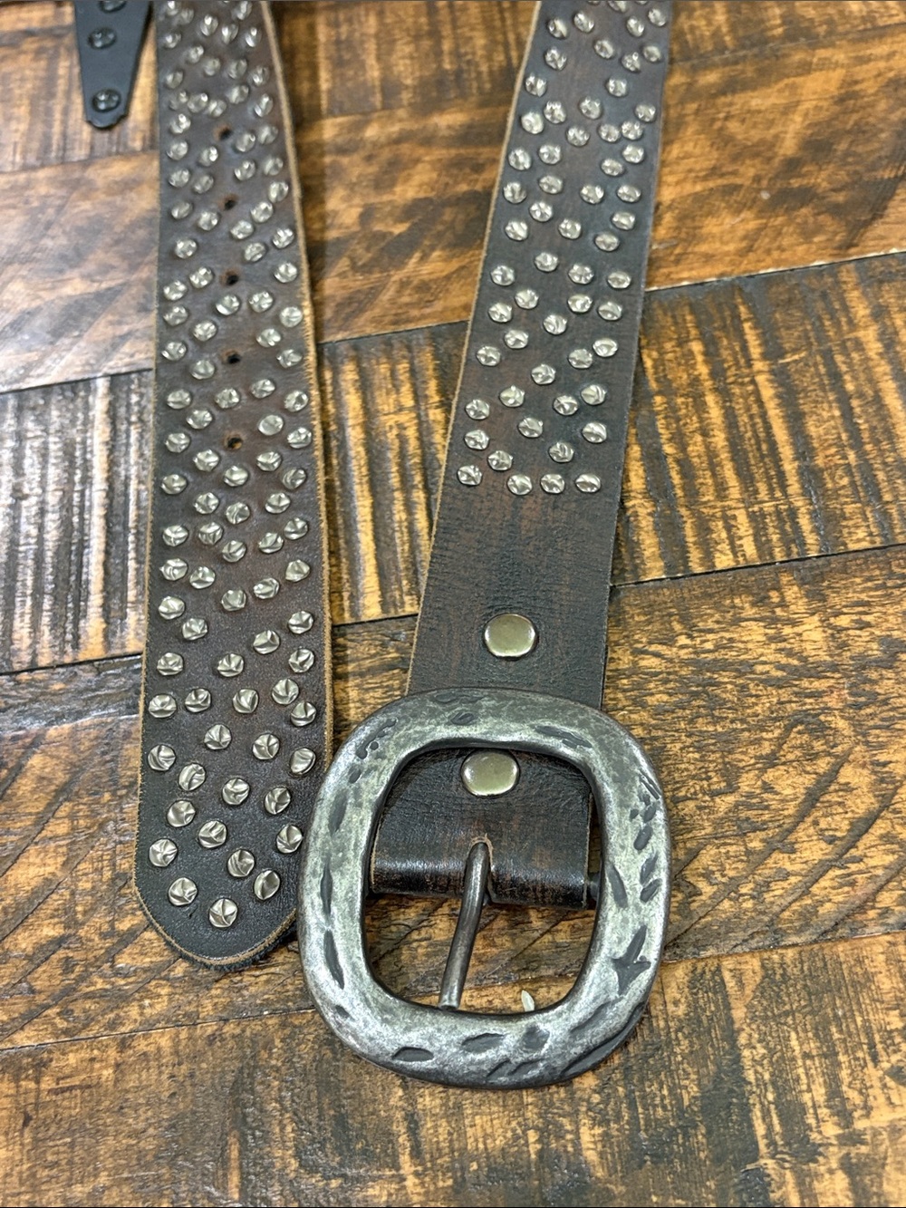 Leather rivet Studded Men's Belt size 38